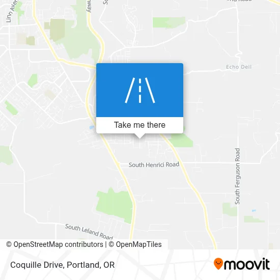 Coquille Drive map