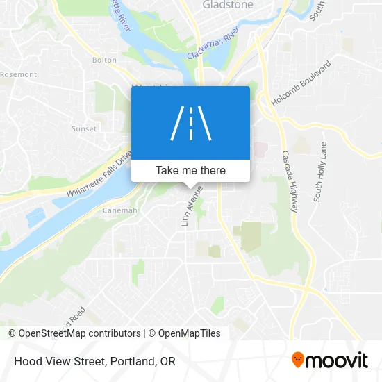 Hood View Street map