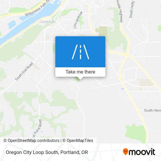 Mapa de Oregon City Loop South