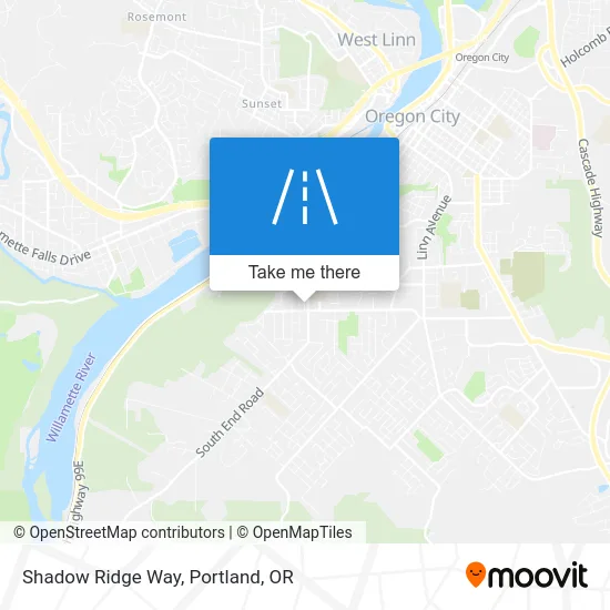 Shadow Ridge Way map