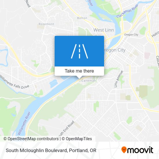 South Mcloughlin Boulevard map
