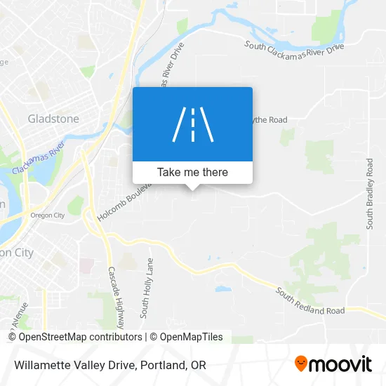 Willamette Valley Drive map
