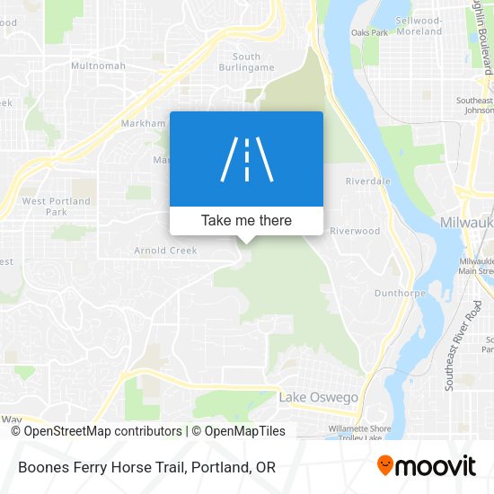 Boones Ferry Horse Trail map