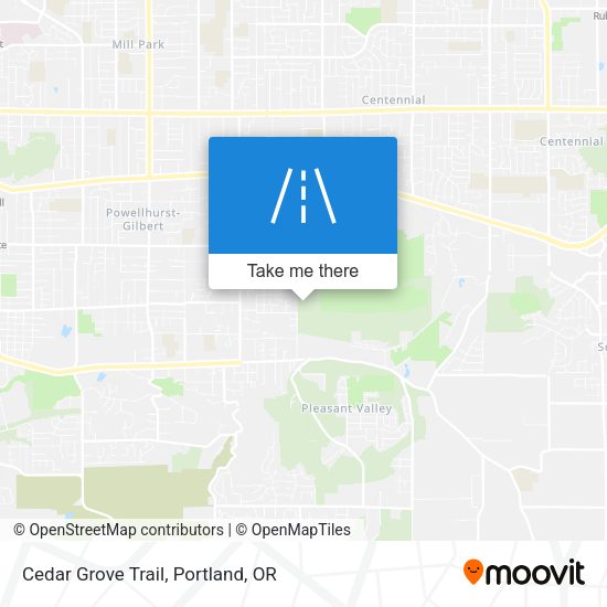Mapa de Cedar Grove Trail