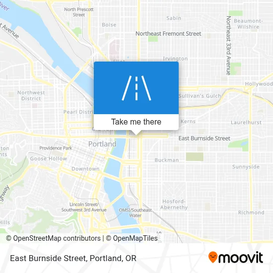 East Burnside Street map