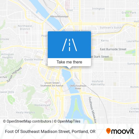 Foot Of Southeast Madison Street map