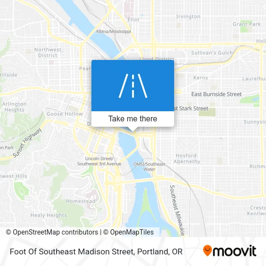 Foot Of Southeast Madison Street map