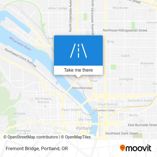Fremont Bridge map