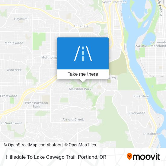 Mapa de Hillsdale To Lake Oswego Trail