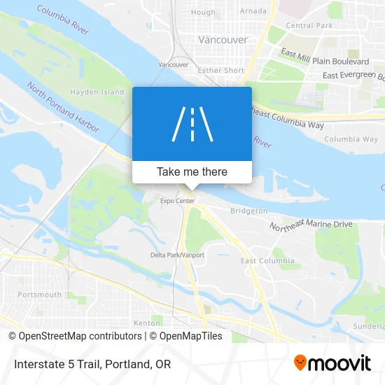 Interstate 5 Trail map