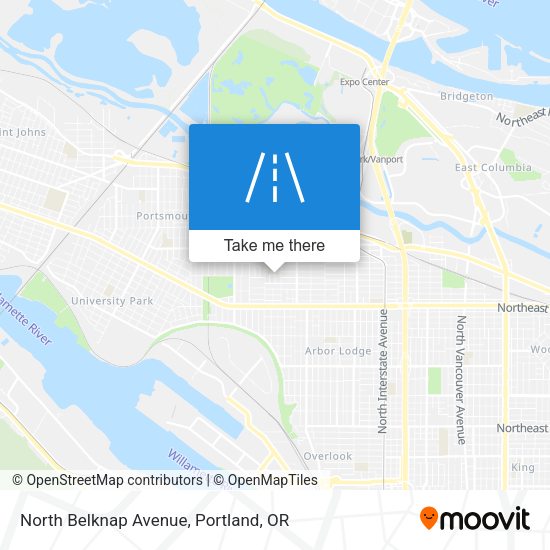 North Belknap Avenue map