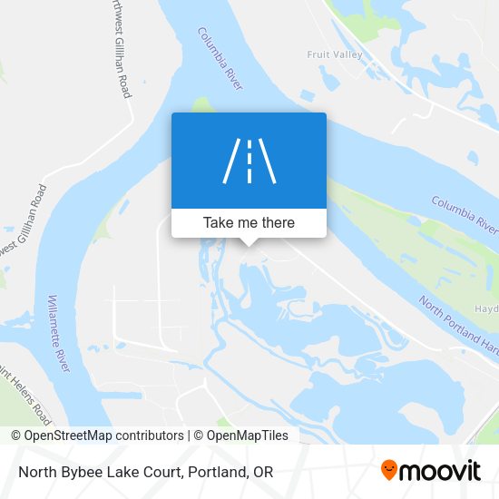 North Bybee Lake Court map
