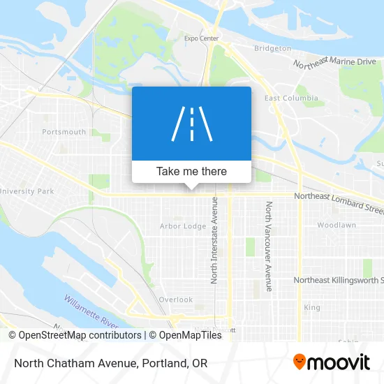 North Chatham Avenue map