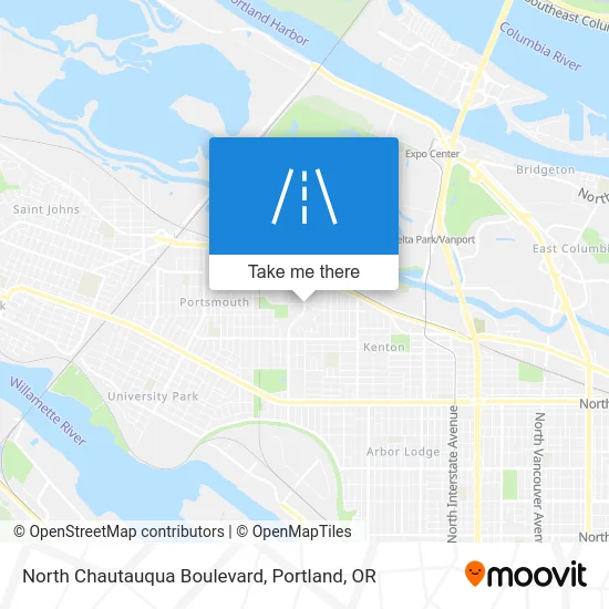 North Chautauqua Boulevard map