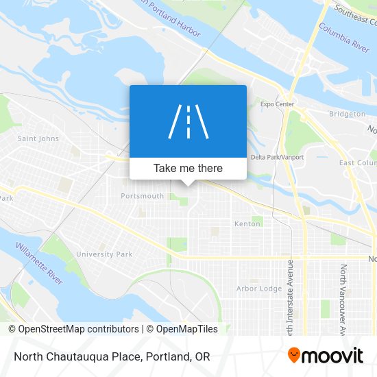 North Chautauqua Place map