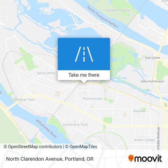 North Clarendon Avenue map