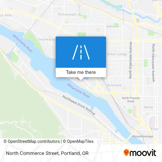 North Commerce Street map