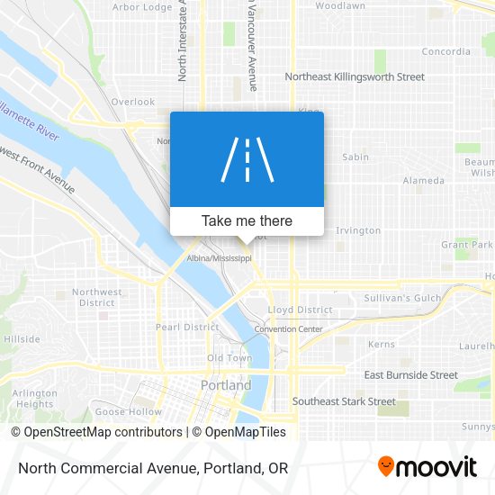 North Commercial Avenue map