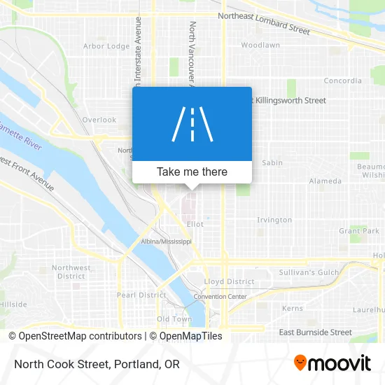 North Cook Street map