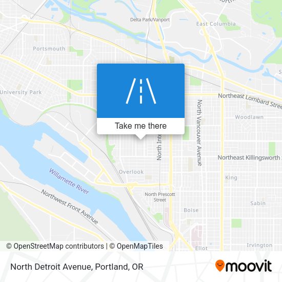 North Detroit Avenue map