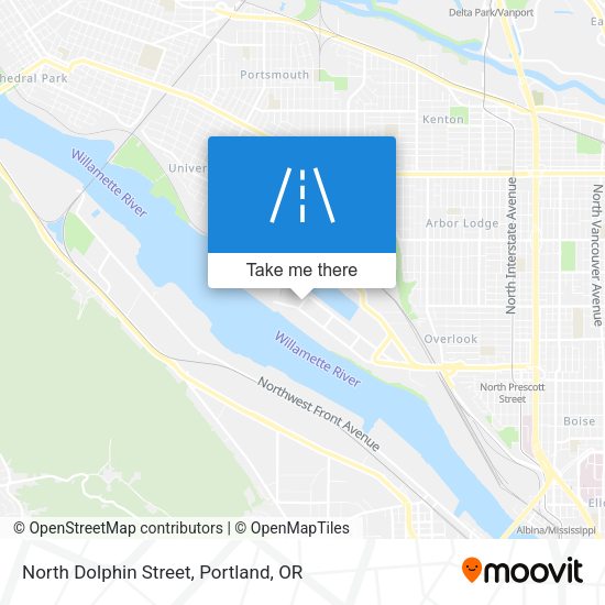 North Dolphin Street map