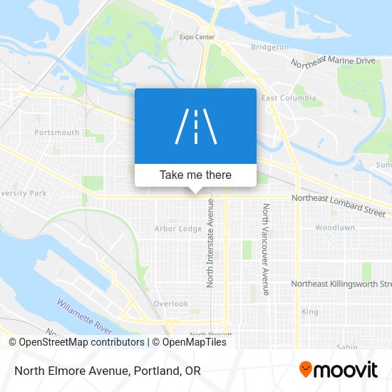 Mapa de North Elmore Avenue