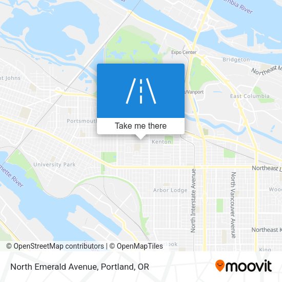 North Emerald Avenue map