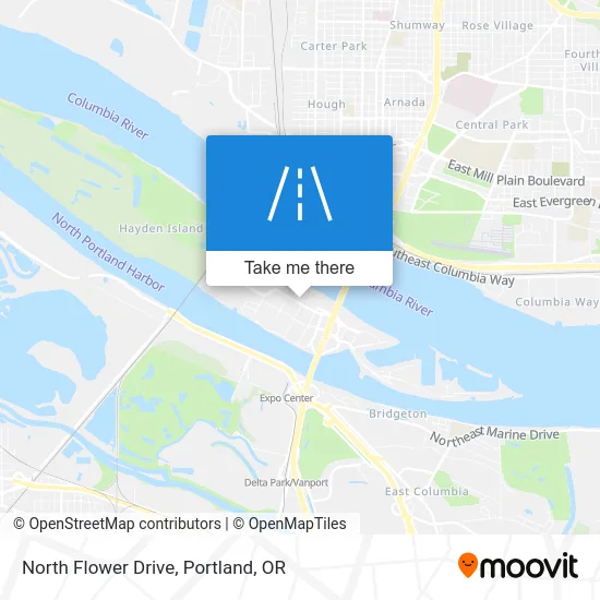 North Flower Drive map