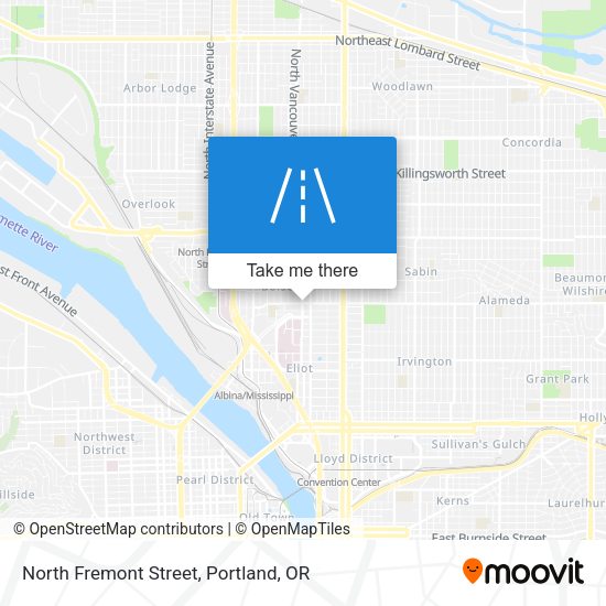 North Fremont Street map