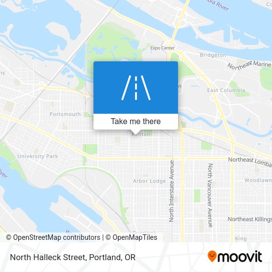 North Halleck Street map