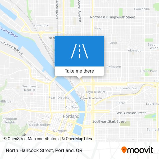 North Hancock Street map