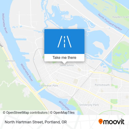 North Hartman Street map