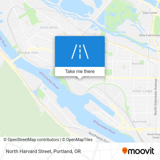 North Harvard Street map