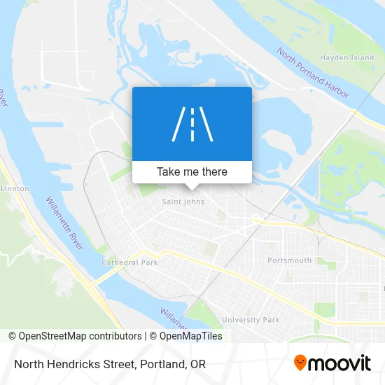 North Hendricks Street map