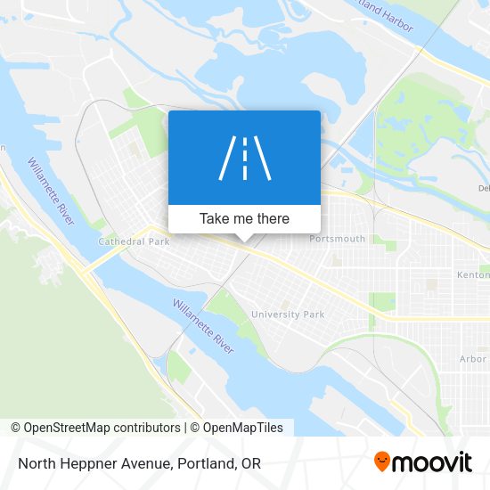 North Heppner Avenue map