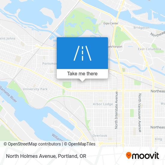 North Holmes Avenue map