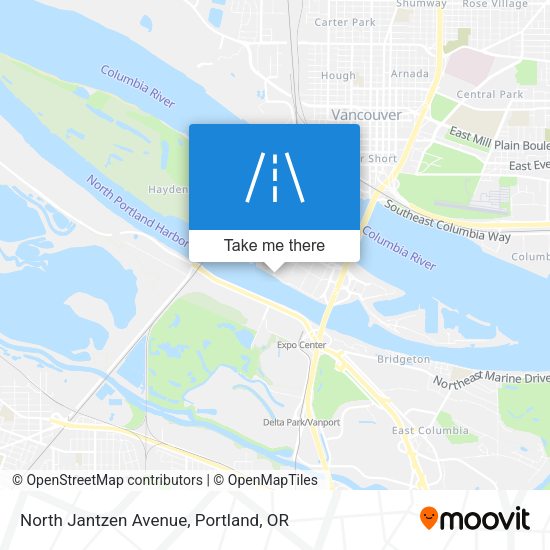 North Jantzen Avenue map