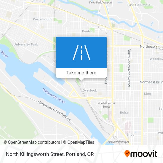 Mapa de North Killingsworth Street