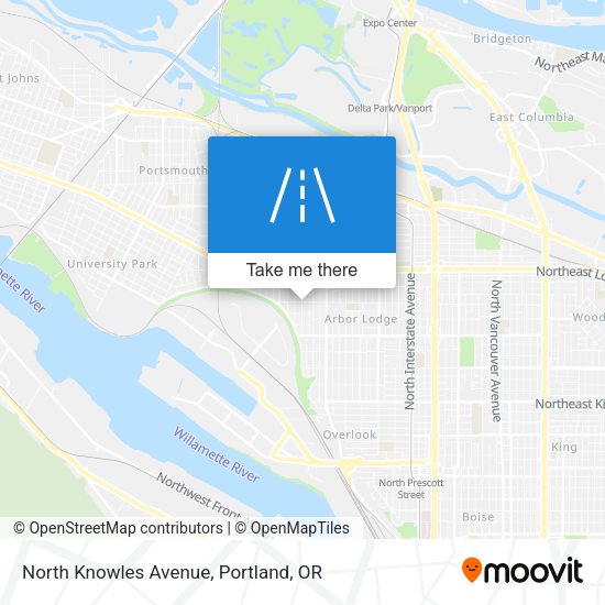North Knowles Avenue map