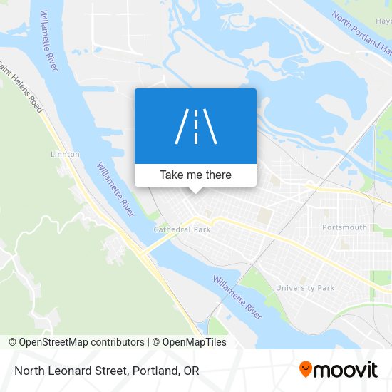 North Leonard Street map