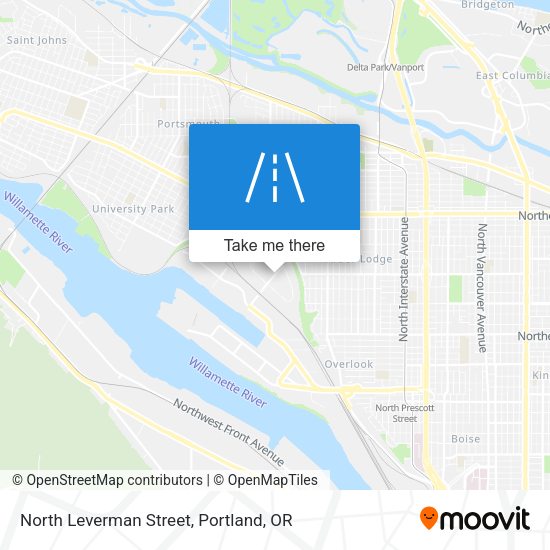 North Leverman Street map