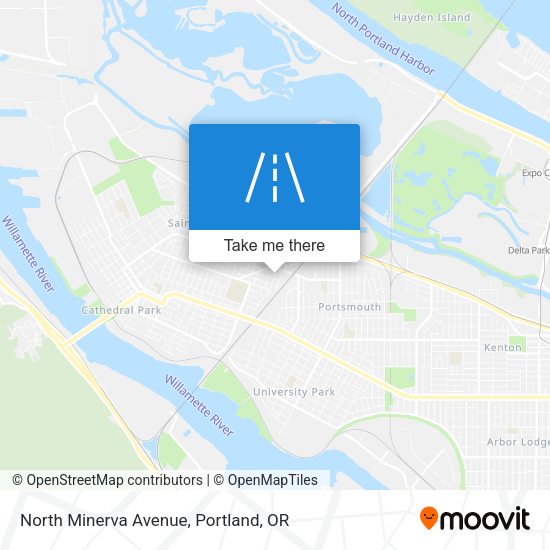 North Minerva Avenue map