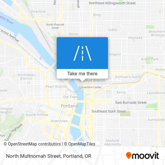 North Multnomah Street map