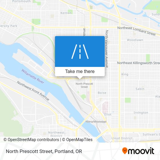 North Prescott Street map