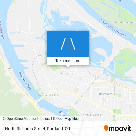North Richards Street map