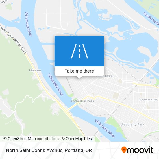 North Saint Johns Avenue map
