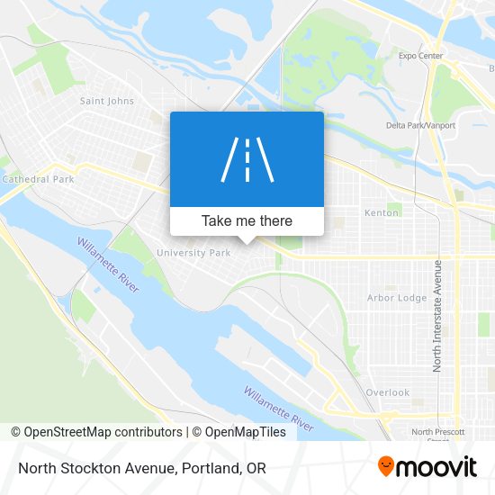 North Stockton Avenue map