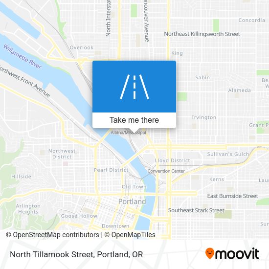Mapa de North Tillamook Street