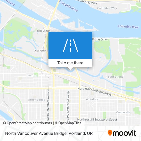 Mapa de North Vancouver Avenue Bridge