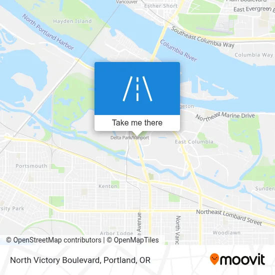North Victory Boulevard map